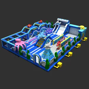 Factory Price Inflatable Trampoline Sea World Theme Jumping House Inflatable Castle For Amusement Park