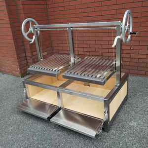 <span class=keywords><strong>Parrilla</strong></span> <span class=keywords><strong>Argentina</strong></span> Santa María <span class=keywords><strong>de</strong></span> Acero Inoxidable con Carbón Vegetal y Madera, Diseño Nuevo <span class=keywords><strong>de</strong></span> 44 Pulgadas, Sistema <span class=keywords><strong>de</strong></span> Doble Elevación, Doble Zona <span class=keywords><strong>de</strong></span> Temperatura - Product Image 4