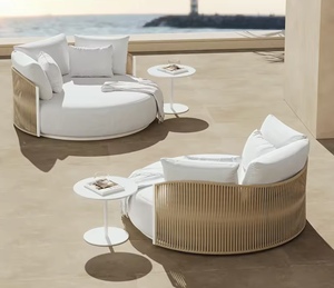 En gros Mobilier de piscine extérieur : Lit de repos en aluminium, Chaise longue en corde, Lit de salon de patio, Transats et Lits de soleil modernes pour projets - Product Image 1
