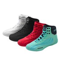 Vente en gros de chaussures de lutte RONGDODO avec logo personnalisé, semelle en caoutchouc résistante à l'usure pour enfants, hommes, femmes, entraînement au dojo