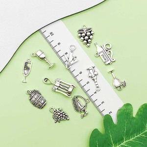 Pendentifs en alliage d'argent antique, série verres à vin, formes variées pour la fabrication de bracelets, accessoires de bijoux DIY - Product Image 3