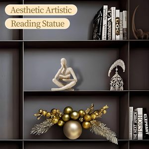 Bookshelf Decor Home Decor - Person Who Is <b>Thinking</b> Abstract Thinker Sculpture Figurine Statue Resin Modern Reading Decoration - Product Image 6