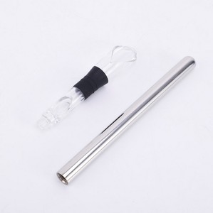 Refroidisseur de vin rapide 3-en-1 en acier inoxydable premium, bâtonnet de refroidissement pour bouteille de vin, 1 pièce, bouchon argenté - Product Image 6