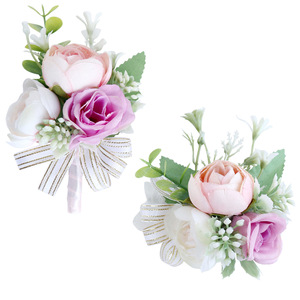 Directo <span class=keywords><strong>de</strong></span> fábrica personalizado <span class=keywords><strong>ramillete</strong></span> boda flor broche Rosa flor seca púrpura <span class=keywords><strong>ramillete</strong></span> boda ramilletes - Product Image 6