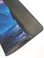 Tapis de souris XXL écologique en caoutchouc naturel, grand tapis de bureau avec surface imperméable, idéal pour la sublimation