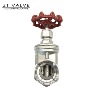 DN50 CF8/<span class=keywords><strong>CF8M</strong></span> 304/316 BSPT NPT DIN tipo femmina seduta filettata/vite estremità SS 3 pollici 1/2 valvola a saracinesca in acciaio inossidabile - Product Image 4