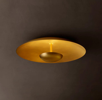 Luminaires de plafond créatifs rétro en acier et verre pour salon, salle de lecture, maison, en laiton, éclairage artisanal de haute qualité