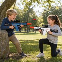 Pistolet à balles souples 75CM, édition alliage, six coups, chargement manuel, avec lunette de visée, fléchettes en mousse sûres, jouet de tir extérieur pour enfants 8+
