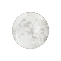 Service de table en céramique de luxe avec bordure dorée, motif marbré, en porcelaine fine, 16 pièces, vente en gros pour l'exportation