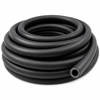 Tuyau en caoutchouc souple de 2 pouces (50 mm) renforcé de fibres tressées pour transfert d'eau et de fluides, usage industriel et agricole, noir, résistant à la coupure