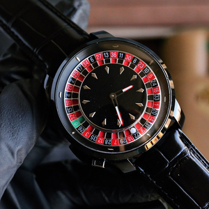 Reloj Mecánico de Lujo para Hombre Jacob-co, Colección Carousel, Esfera de Ruleta, Cuerda Automática, Resistente al Agua, Correa de Cuero - Product Image 3