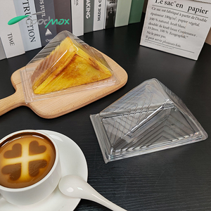 Customized Triangular PET Plastic Transparent Sandwich Packaging Box Disposable Takeaway Baked <strong>Cake</strong> <strong>Slice</strong> for Food Use - Product Image 2