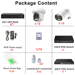 Meilleur 8MP 4K CCTV POE IP Caméra 36CH Full HD Coloré Vision Nocturne Grand Angle pour Intérieur Dôme <span class=keywords><strong>Extérieur</strong></span> Bullet NVR Vidéo - Product Image 5
