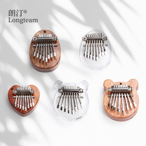 Kalimba Cadeau Mini Piano à Doigts en Cristal Cœur Fleur de Pêcher Jouet Kalimba Petit Instrument de Musique Vente en Gros - Product Image 1