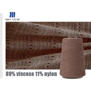 Vente directe en usine 1/24nm 89% Viscose 11% Nylon fil de filature Vortex sec et confortable