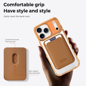Funda Magnética Transparente para Teléfono Móvil, Compatible con iPhone 17, 11, 12, 13 Pro Max, 14, 15, 16 Plus, 17 Air, con Ranura para Tarjetas, Antigolpes - Product Image 4