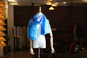 Accessoire de mode d'hiver, écharpe en lin et soie tissée jacquard, 70x180cm, impression à l'écran chaude pour femmes, qualité d'exportation - Product Image 2