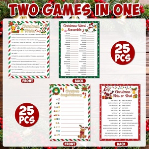 Juego de Cartas para Fiestas Navideñas, Juego de Preguntas sobre Navidad, Juego de Palabras Cruzadas Navideñas, <span class=keywords><strong>Pictionary</strong></span> - Product Image 2
