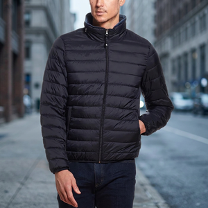 Outdoor Sporty Zipper Puffer Cold Resistant Men'<b>s</b> Winter Ultralight Warm Regular Down <b>Jacket</b> - Product Image 2