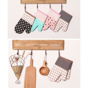 Guantes y Almohadillas Antideslizantes de Algodón y Lino para Cocina, Resistentes al Calor, para Microondas, Repostería y Horno - Product Image 4