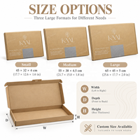 Boîte d'expédition personnalisée en carton ondulé Kraft avec impression intérieure blanche, boîtes plates pour l'emballage de cadeaux, boîtes pour serviettes et tapis de bain