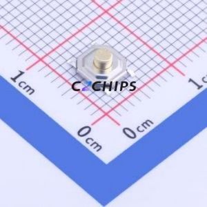 GT-TC084E-H025-L5 Tactile Switch SMD-4P,5.2x5.2mm Switch Single Pole Single Throw Round Button 1.3N Vertical Mount - Product Image 1