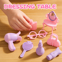 Valise de jeu d'imitation en plastique de haute qualité avec maquillage et oreiller jouet pour filles
