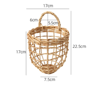 Petit panier de rangement mural pour cuisine - Design moderne et écologique pour comptoirs