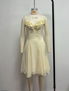 Robe Midi <span class=keywords><strong>Femme</strong></span> Été Sexy Col V Profond Bretelles Fines Sans Manches Vintage Coupe A-Line Décoration Florale Dos Nu pour Soirée - Product Image 6