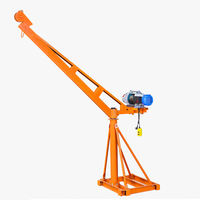 Grue de Levage Électrique Mini Chèvre d'Atelier Moteur 500 kg 1 Tonne pour Chantier Extérieur