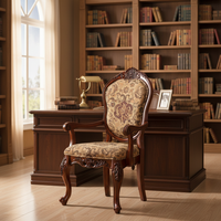 Fauteuil en bois brodé pour hôtel, mobilier de hall d'hôtel, chaise de salle à manger artisanale, mobilier de salle à manger pour la maison, vente en gros