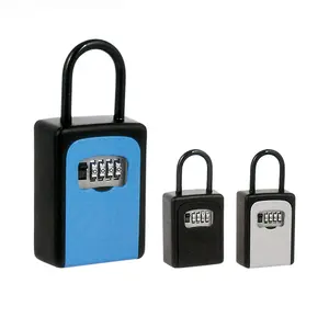 安全钥匙锁盒4个数字耐用的组合钥匙锁盒密码房子存放钥匙锁盒