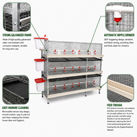 Système de cages à poulets automatiques de type H à plusieurs niveaux, galvanisé à chaud, pour solution d'équipement d'élevage avicole à grande échelle