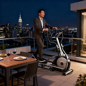 Vente en gros de machine elliptique magnétique, 8 niveaux de résistance manuelle, écran LCD, cross-trainer pour salle de sport à domicile, <span class=keywords><strong>cardio</strong></span> - Product Image 5