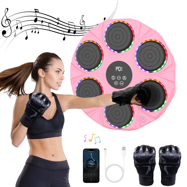 OKIO Adults Wall-Mounted Standing Boxing Bag-Connected Punching Machine Workout Equipment ABS+PU Material for Target Training
