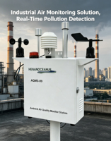 Système de surveillance de la qualité de l'air 4G Cloud pour projets hydroélectriques, parcs industriels urbains, surveillance du bruit AQMS-09, surveillance de la pollution atmosphérique ambiante