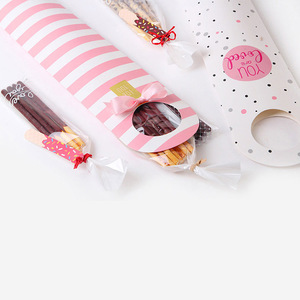 Scatola di Carta Rettangolare con Pois Rosa e Bianchi per Confezione di Biscotti - Product Image 2