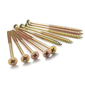 Phillips Đầu phẳng vít gỗ cho đồ nội thất lắp ráp tủ-Số liệu vàng mạ kẽm ốc vít thép carbon chống gỉ - Product Image 1