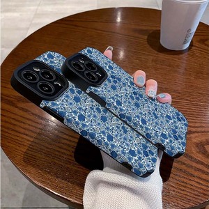 เคสโทรศัพท์มือถือหนังเทียมพิมพ์ลายดอกไม้สีน้ำเงินเต็มจอ สำหรับ <span class=keywords><strong>iPhone</strong></span> X Xr Xs 11 12 13 14 15 16 17 18 Pro Max - Product Image 5