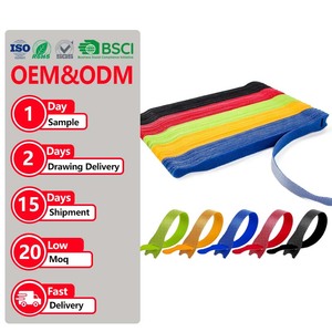 Lot de 10 attaches-câbles réutilisables en gros, <span class=keywords><strong>4</strong></span>+6+8+10 pouces, multi-usages, pour la gestion des câbles, avec crochets et boucles, serre-câbles - Product Image 1