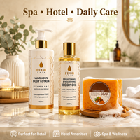 Ensemble de soins corporels véganes éclaircissants, crème hydratante pour le corps au glutathion et à la vitamine C, savon anti-âge, hydratant, tonifiant, pour tous les types de peau