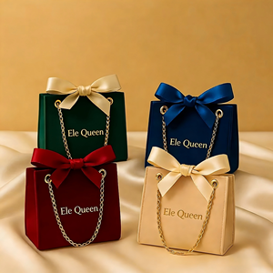 Bolsa de Joyería Portátil Redonda de Gamuza, Personalizable con Logotipo y Diseño de Lazo Pequeño, para Empaque de Regalos - Product Image 4