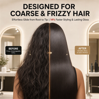 Sèche-cheveux brosse à air chaud OEM à marque privée, technologie infrarouge et ions négatifs, pour lissage et volume en une seule étape