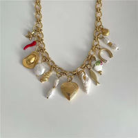 Pendentifs en acier inoxydable unisexe pour la fabrication de bijoux, accessoires de mode, breloques en forme de coquillage, de botte, de cœur et de perle pour collier - Vente en gros