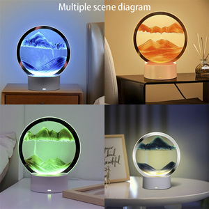 Led ánh sáng <span class=keywords><strong>3D</strong></span> năng động QuickSand sơn chảy cát nghệ thuật hình ảnh đồng hồ cát đèn kích thước trung bảng đèn - Product Image 2