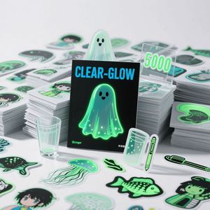 Personalized Custom <b>Logo</b> 3D Night Light <b>Stickers</b> UV Protected Strong Adhesive Waterproof <b>Sticker</b> - Product Image 1