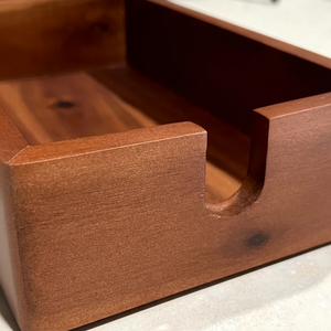 Acacia 9.15-Inch Luxury Bamboo Modern Brown Napkin <b>Holder</b> Marble Ceramic Inserts Metal Frame for Home <b>Kitchen</b> Table Decoration - Product Image 1