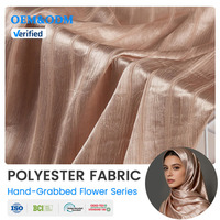 1005 Tissu en polyester respirant, antistatique et doux pour la peau, à motif floral, idéal pour les hijabs musulmans – Meilleure vente