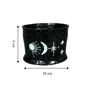 Pot de fleurs décoratif de table pour intérieur, décoration de maison, salon, bureau, support pour plantes vertes, élégant, noir et blanc - Product Image 2