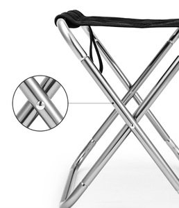 Taburete Plegable de Aleación de Aluminio, Taburete Portátil para Camping, Ligero, con Reposapiés para Adultos, para Jardinería y Senderismo - Product Image 3